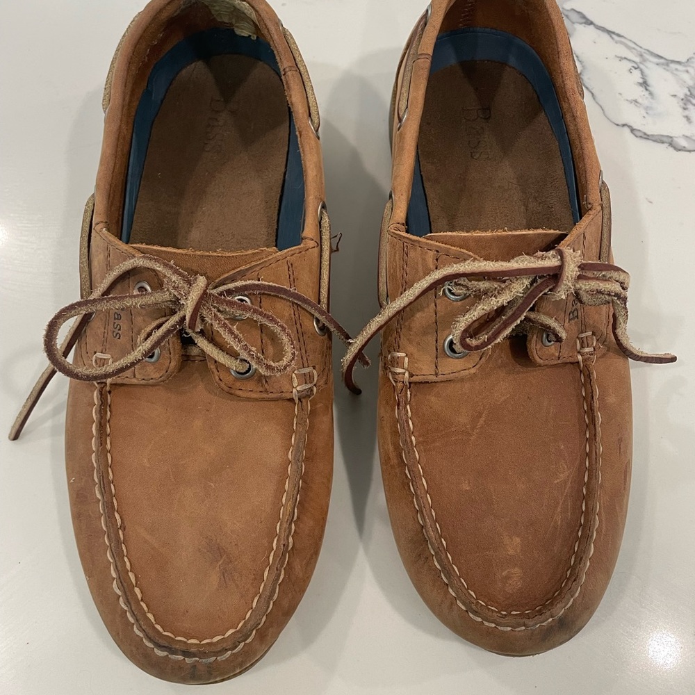 Bass Seafarer Leather Boat Shoes